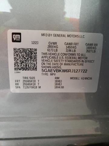 2024 Buick Enclave Pr მანქანა იყიდება აუქციონზე, vin: 5GAEVBKW6RJ127722, აუქციონის ნომერი: 59752755