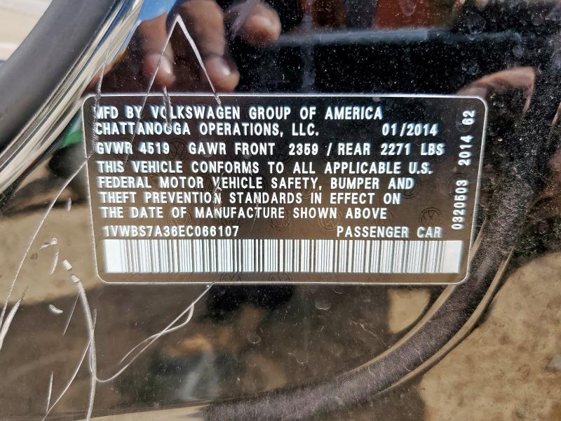 Aukcja sprzedaży 2014 Volkswagen Passat Se, vin: 1VWBS7A36EC066107, numer aukcji: 62231135