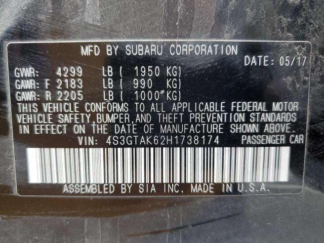 Aukcja sprzedaży 2017 Subaru Impreza Sp, vin: 4S3GTAK62H1738174, numer aukcji: 59569185