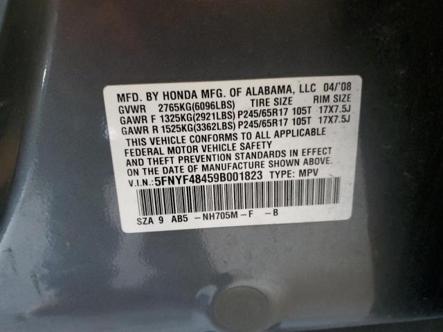 Продаж на аукціоні авто 2009 Honda Pilot Ex, vin: 5FNYF48459B001823, номер лоту: 62595745