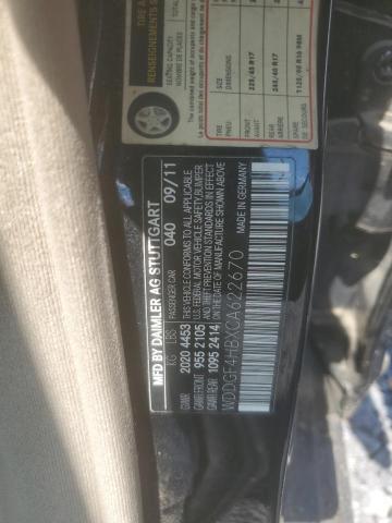 62267245 :رقم المزاد ، WDDGF4HBXCA622670 vin ، 2012 Mercedes-benz C مزاد بيع