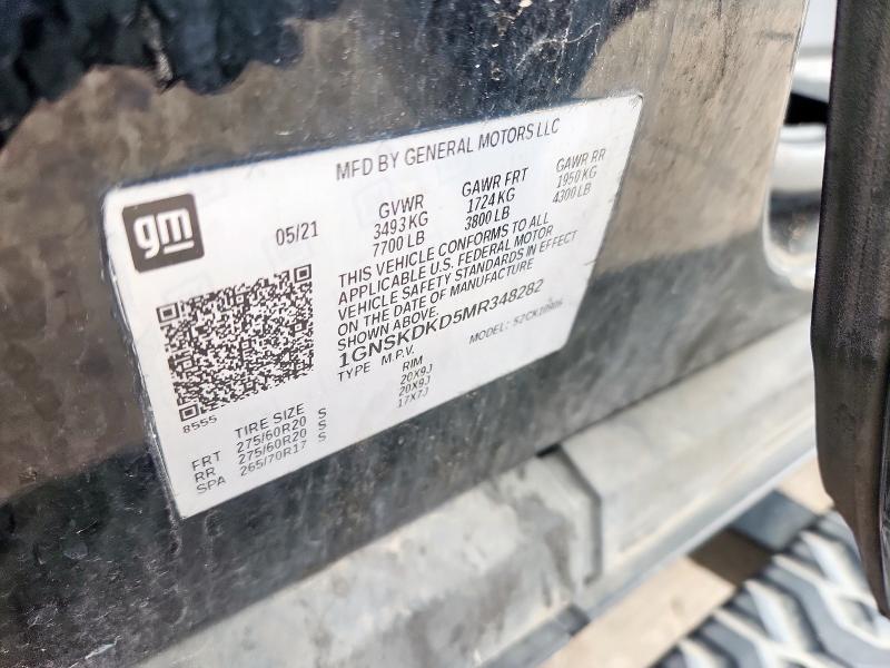 59567225 :رقم المزاد ، 1GNSKDKD5MR348282 vin ، 2021 Chevrolet Suburban K مزاد بيع