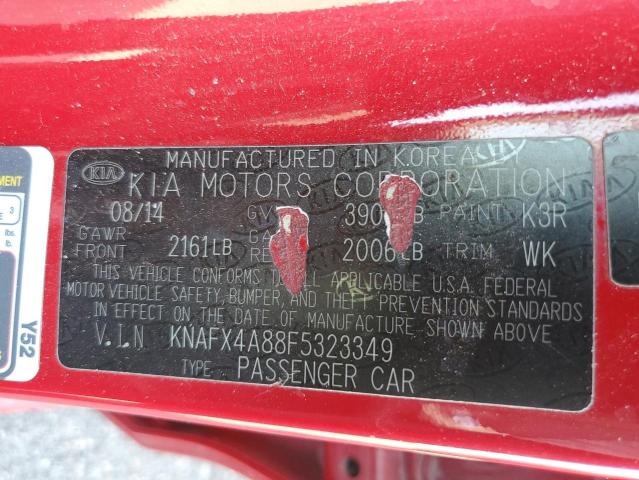 61921735 :رقم المزاد ، KNAFX4A88F5323349 vin ، 2015 Kia Forte مزاد بيع