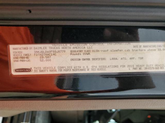 Продажа на аукционе авто 2015 Freightliner Cascadia 1, vin: 3AKJGLD60FSGJ8779, номер лота: 61448595