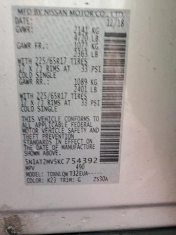 Aukcja sprzedaży 2019 Nissan Rogue, vin: 5N1AT2MV5KC754392, numer aukcji: 61926235