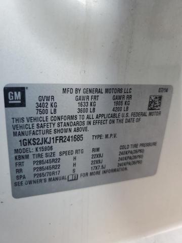 2015 Gmc Yukon Xl მანქანა იყიდება აუქციონზე, vin: 1GKS2JKJ1FR241685, აუქციონის ნომერი: 60465355