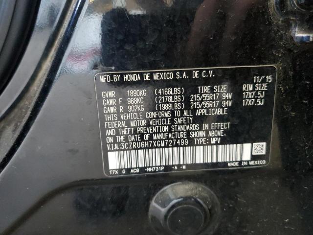 Продаж на аукціоні авто 2016 Honda Hr-v Exl, vin: 3CZRU6H7XGM727499, номер лоту: 60550805