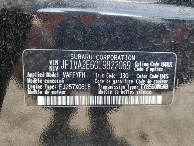 Aukcja sprzedaży 2020 Subaru Wrx, vin: JF1VA2E60L9822069, numer aukcji: 60722935