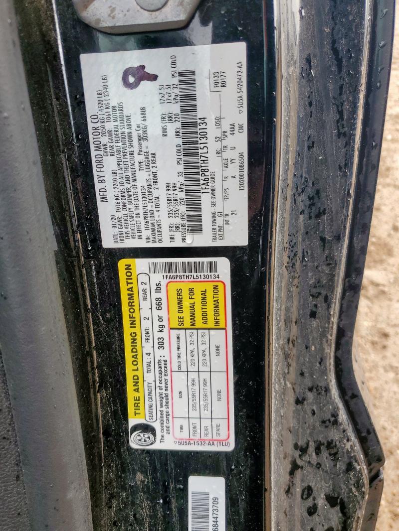 Продажа на аукционе авто 2020 Ford Mustang, vin: 1FA6P8TH7L5130134, номер лота: 59180785