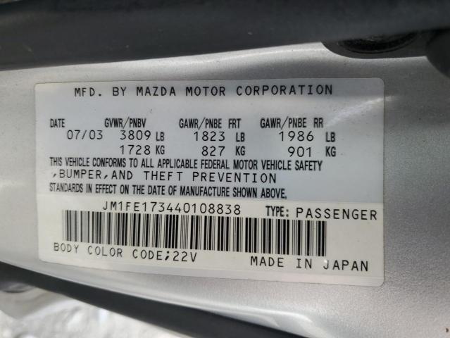 Продажа на аукционе авто 2004 Mazda Rx8, vin: JM1FE173440108838, номер лота: 59469415