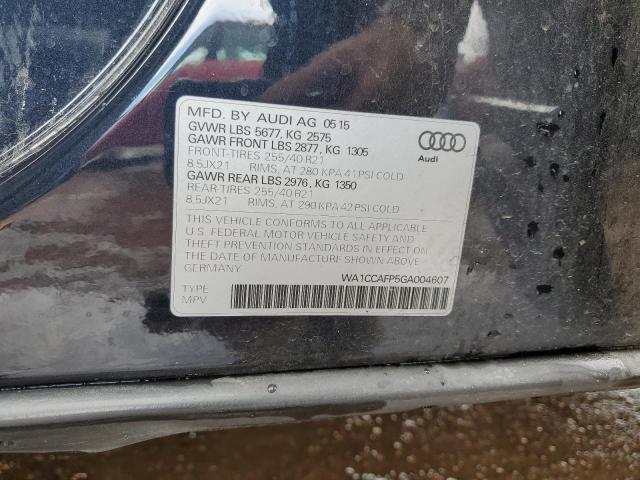 62134955 :رقم المزاد ، WA1CCAFP5GA004607 vin ، 2016 Audi Sq5 مزاد بيع