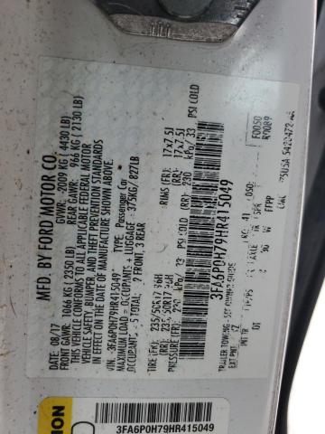 59807505 :رقم المزاد ، 3FA6P0H79HR415049 vin ، 2017 Ford Fusion مزاد بيع