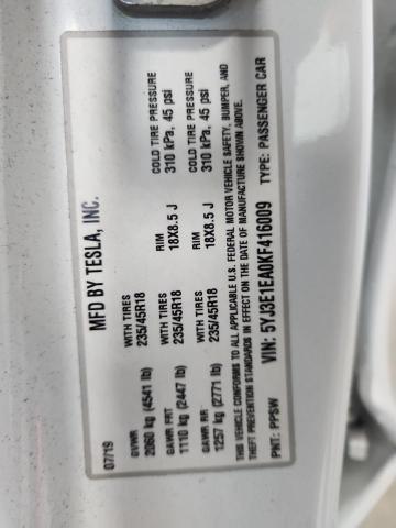 Продажа на аукционе авто 2019 Tesla Model 3, vin: 5YJ3E1EA0KF416009, номер лота: 62680905