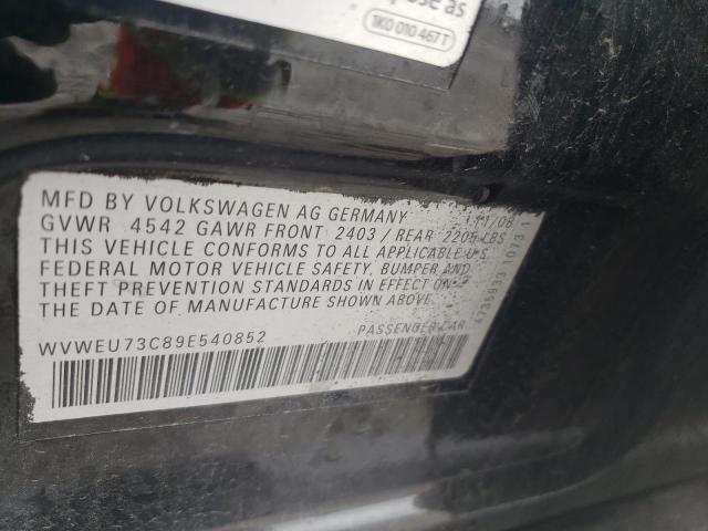 Aukcja sprzedaży 2009 Volkswagen Cc, vin: WVWEU73C89E540852, numer aukcji: 60072765