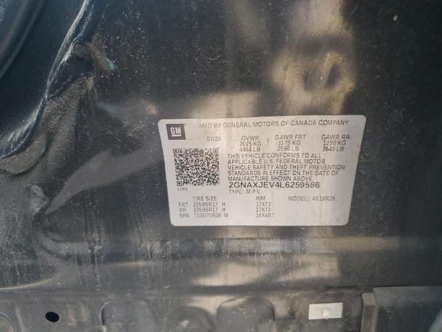 Продаж на аукціоні авто 2020 Chev Equinox Lt, vin: 2GNAXJEV4L6259586, номер лоту: 61244035