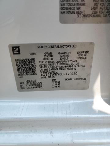 Aukcja sprzedaży 2020 Gmc Sierra, vin: 1GT49WEY0LF179280, numer aukcji: 58933115