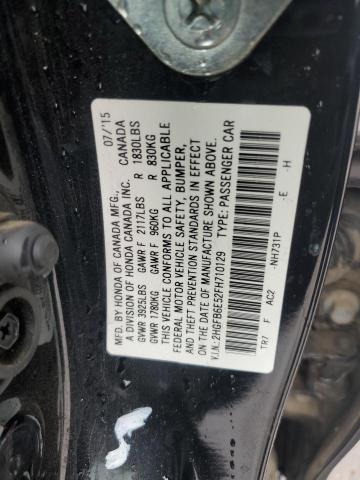 Aukcja sprzedaży 2015 Honda Civic, vin: 2HGFB6E52FH710129, numer aukcji: 61433955