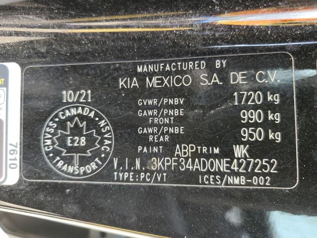 Aukcja sprzedaży 2022 Kia Forte Gt L, vin: 3KPF34AD0NE427252, numer aukcji: 59819605