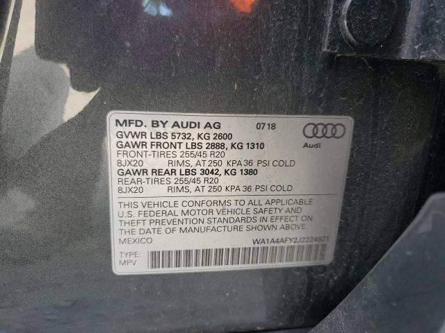 2018 Audi Sq5 მანქანა იყიდება აუქციონზე, vin: WA1A4AFY2J2224821, აუქციონის ნომერი: 62931545