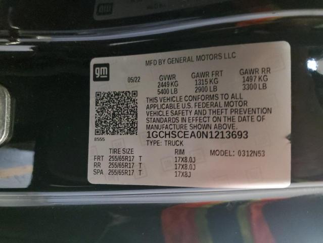 Aukcja sprzedaży 2022 Chevrolet Colorado L, vin: 1GCHSCEA0N1213693, numer aukcji: 60528035