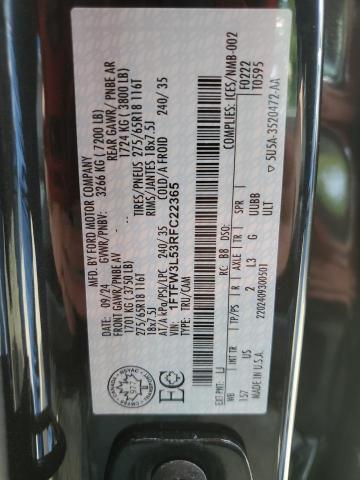 Aukcja sprzedaży 2024 Ford F150, vin: 1FTFW3L53RFC22365, numer aukcji: 60417975