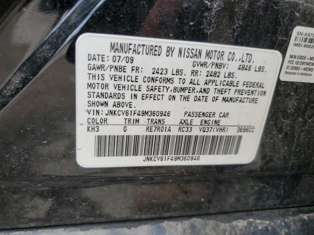 Aukcja sprzedaży 2009 Infiniti G37, vin: JNKCV61F49M360946, numer aukcji: 60030345
