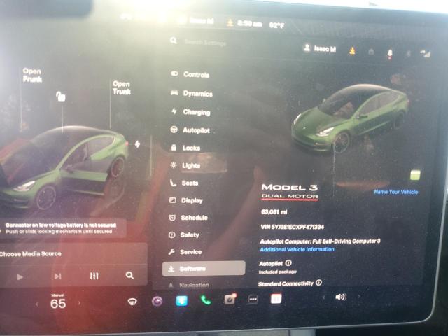 2023 Tesla Model 3 მანქანა იყიდება აუქციონზე, vin: 5YJ3E1ECXPF471334, აუქციონის ნომერი: 61958745