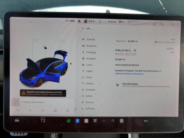 Aukcja sprzedaży 2020 Tesla Model 3, vin: 5YJ3E1EC3LF623724, numer aukcji: 61205775