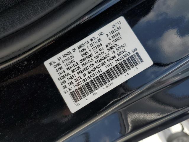 59213005 :رقم المزاد ، 1HGCT1B31EA001193 vin ، 2014 Honda Accord Lx- مزاد بيع