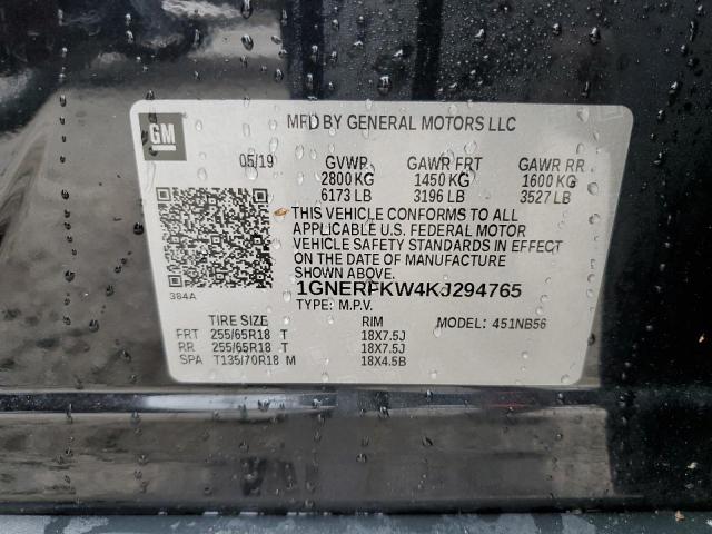 60994495 :رقم المزاد ، 1GNERFKW4KJ294765 vin ، 2019 Chevrolet Traverse L مزاد بيع