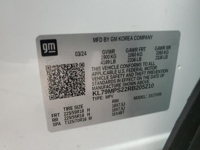 Продаж на аукціоні авто 2024 Chevrolet Trailblazer, vin: KL79MPS22RB205210, номер лоту: 60988255