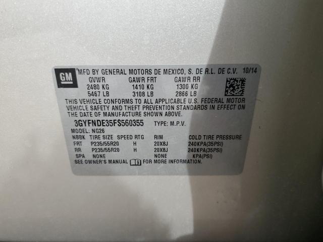 Aukcja sprzedaży 2015 Cadillac Srx, vin: 3GYFNDE35FS560355, numer aukcji: 60917915