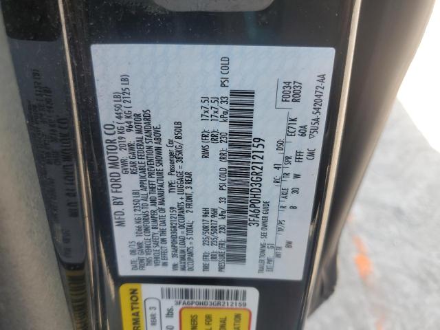 Продажа на аукционе авто 2016 Ford Fusion Se, vin: 3FA6P0HD3GR212159, номер лота: 60304725