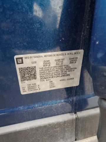 Aukcja sprzedaży 2019 Chevrolet Equinox, vin: 3GNAXUEV2KL245181, numer aukcji: 60654715