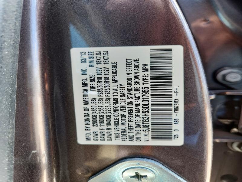 2013 Acura Rdx მანქანა იყიდება აუქციონზე, vin: 5J8TB3H53DL017955, აუქციონის ნომერი: 55594246