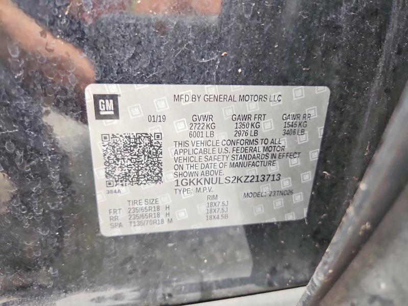 Aukcja sprzedaży 2019 Gmc Acadia, vin: 1GKKNULS2KZ213713, numer aukcji: 56283666