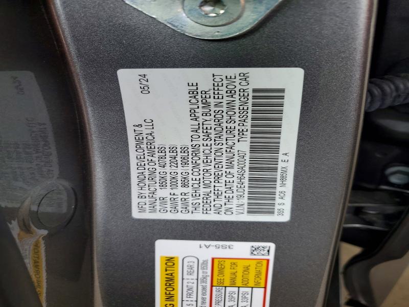 56123166 :رقم المزاد ، 19UDE4H64SA000407 vin ، 2025 Acura Integra مزاد بيع