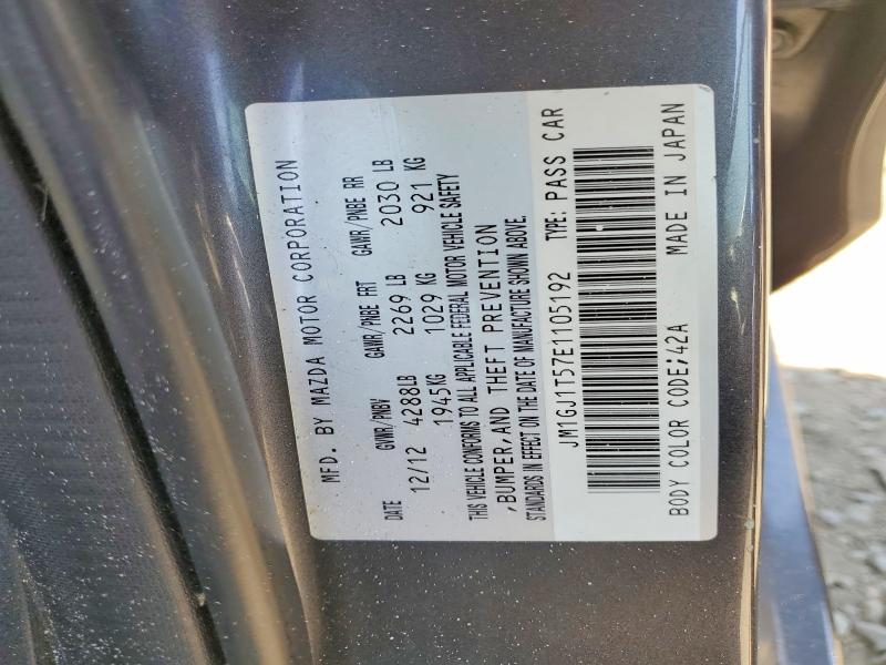 Aukcja sprzedaży 2014 Mazda 6, vin: JM1GJ1T57E1105192, numer aukcji: 58334316