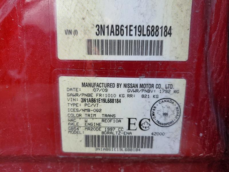 Продажа на аукционе авто 2009 Nissan Sentra, vin: 3N1AB61E19L688184, номер лота: 57717446