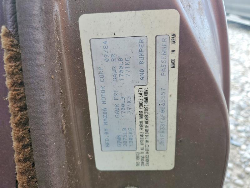 Продажа на аукционе авто 1985 Mazda Rx7, vin: JM1FB3316F0865557, номер лота: 57834676