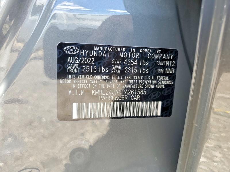Продажа на аукционе авто 2023 Hyundai Sonata, vin: KMHL24JA0PA261585, номер лота: 57501466