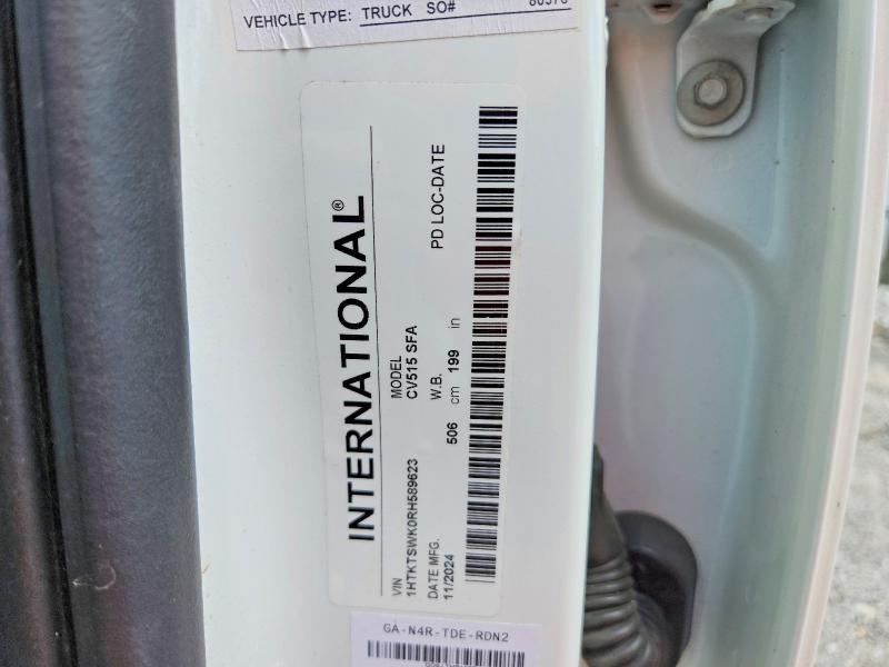 56941216 :رقم المزاد ، 1HTKTSWK0RH589623 vin ، 2024 International Cv515 مزاد بيع