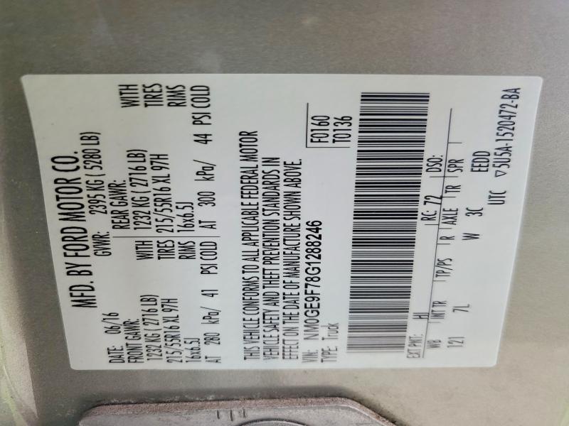 56163606 :رقم المزاد ، NM0GE9F78G1288246 vin ، 2016 Ford Transit Connect مزاد بيع