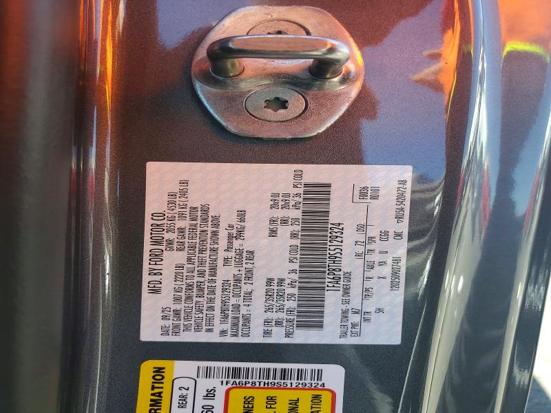 Продаж на аукціоні авто 2025 Ford Mustang, vin: 1FA6P8TH9S5129324, номер лоту: 57172046