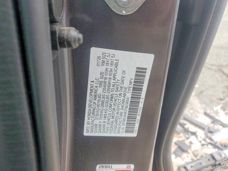 Продажа на аукционе авто 2026 Honda Odyssey, vin: 5FNRL6H63TB038547, номер лота: 56565296