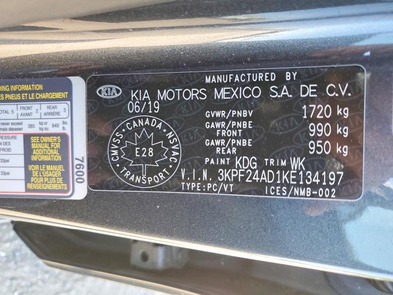 Продаж на аукціоні авто 2019 Kia Forte, vin: 3KPF24AD1KE134197, номер лоту: 55762006