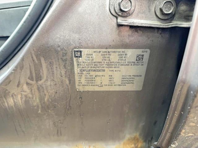 2010 Chevrolet Equinox მანქანა იყიდება აუქციონზე, vin: 2CNFLDEY9A6336788, აუქციონის ნომერი: 58403266