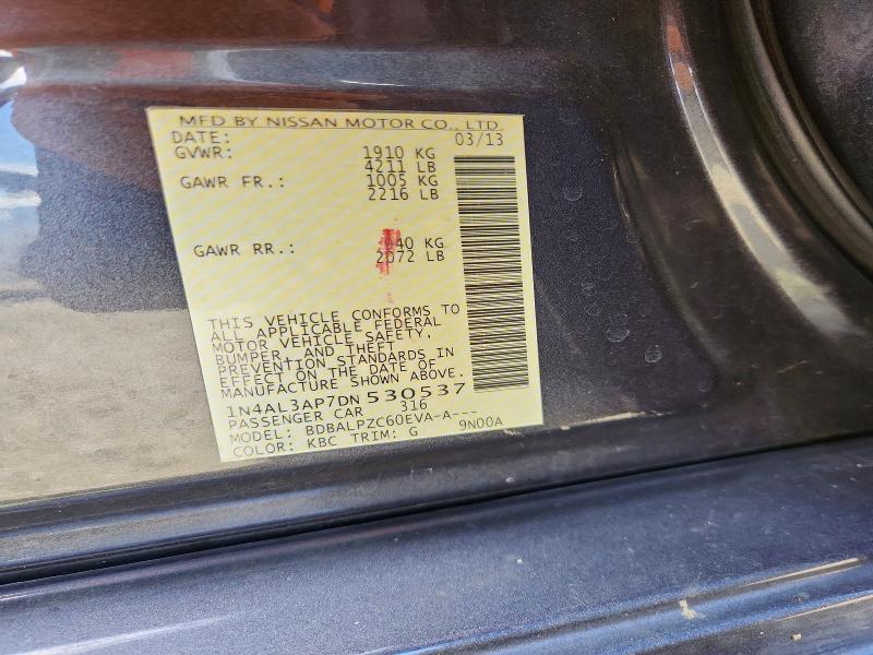 Aukcja sprzedaży 2013 Nissan Altima, vin: 1N4AL3AP7DN530537, numer aukcji: 56065776