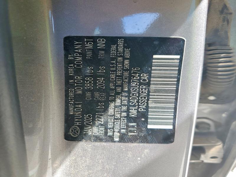 57615076 :رقم المزاد ، KMHLS4DGXSU976476 vin ، 2025 Hyundai Elantra مزاد بيع