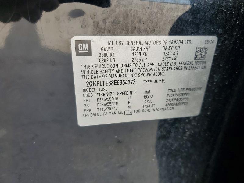 Aukcja sprzedaży 2014 Gmc Terrain, vin: 2GKFLTE38E6354373, numer aukcji: 55502756